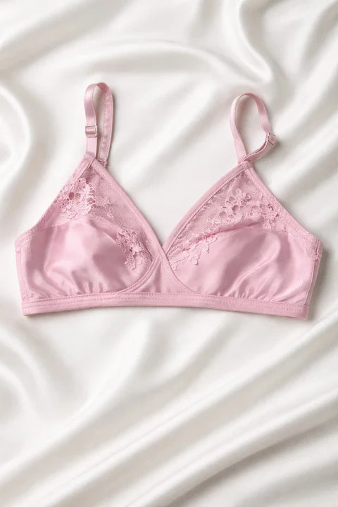 Blush Whisper Bra (chikankari details)